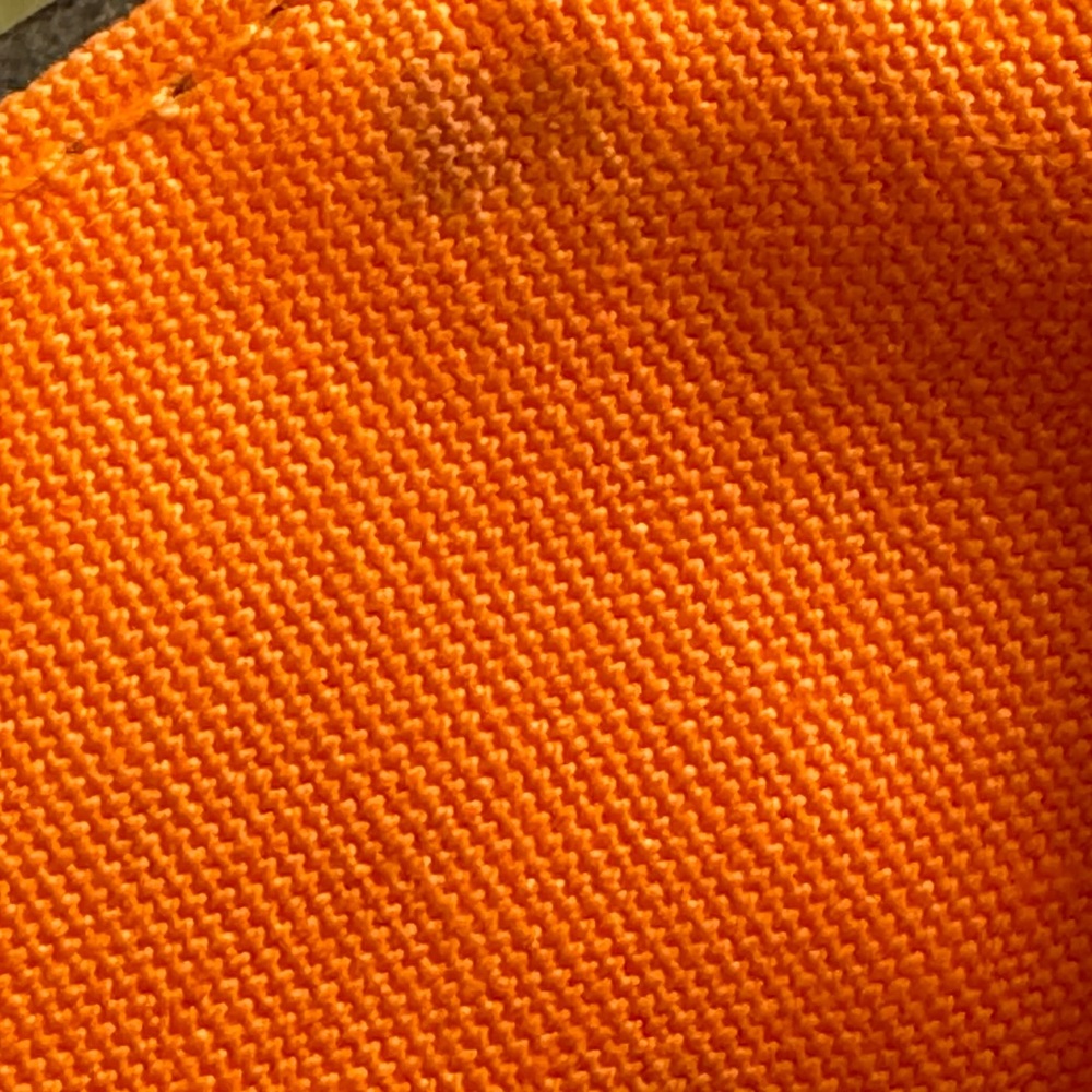 Bath And Body Works Blue Canvas Tote Bag Orange Interior HAS SOME STAINS!READ! - Picture 11 of 14
